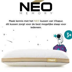 Vitapur Kinderkussen - Traagschuim vulling - 40x60 cm Sale