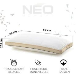 Vitapur Kinderkussen - Traagschuim vulling - 40x60 cm Sale