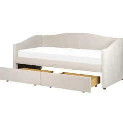 Beliani VITTEL - Bed met opberger - Beige - Polyester Sale