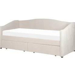 Beliani VITTEL - Bed met opberger - Beige - Polyester Sale