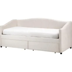 Beliani VITTEL - Bed met opberger - Beige - Polyester Sale