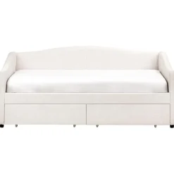 Beliani VITTEL - Bed met opberger - Beige - Polyester Sale