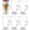 Vivalto Caffe Latte/koffie glazen Paris - glas - 6x - 280 ml Hot