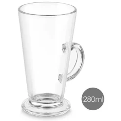 Vivalto Caffe Latte/koffie glazen Paris - glas - 6x - 280 ml Hot