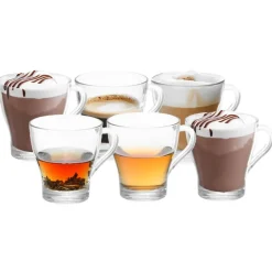 Vivalto Design Koffie/thee glazen - 6x stuks - glas - 280 ml New