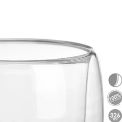 Vivalto dubbelwandige koffie/theeglazen - 6x - glas - 326 ml Discount