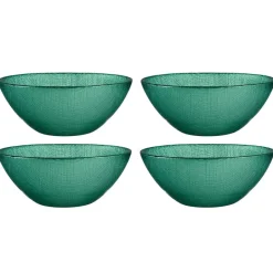 Vivalto schaaltjes/kommetjes - Murano - glas - groen - D15 cm Clearance