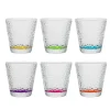 Vivalto Waterglazen/drinkglazen - 6x - kleurenmix - 310 ml - 9 cm New