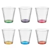 Vivalto Waterglazen/drinkglazen - 6x - kleurenmix - 310 ml - 9 cm New