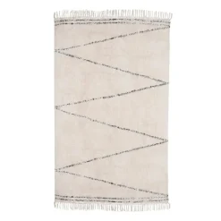 Giga Meubel Vloerkleed 120x180 - Beige & Zwart - Katoen Polyester - Vloerkleed Kabah - Giga Discount