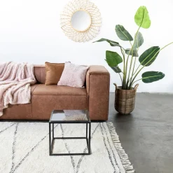 Giga Meubel Vloerkleed 120x180 - Beige & Zwart - Katoen Polyester - Vloerkleed Kabah - Giga Discount