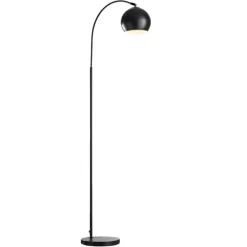 Leen Bakker Vloerlamp Dina - zwart - 148 x 24 cm Clearance