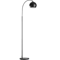 Leen Bakker Vloerlamp Dina - zwart - 148 x 24 cm Clearance