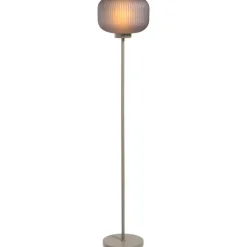 Leen Bakker Vloerlamp Ella taupe E27 - 150x30x30 cm
