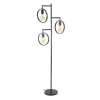 Dimehouse Vloerlamp Fabiola metaal 3-lichts - 155x50x155 cm - Metaal - Grijs Outlet