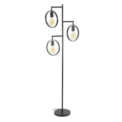 Dimehouse Vloerlamp Fabiola metaal 3-lichts - 155x50x155 cm - Metaal - Grijs Outlet