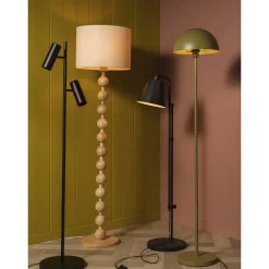Leen Bakker Vloerlamp Noah - naturel hout - 156xØ40 cm Best