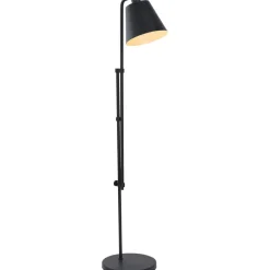 Leen Bakker Vloerlamp Xemm - zwart metaal - E27 - 110x30xØ25 cm Best