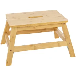 5five Voetenbankje/krukje - bamboe - 47 x 33 x 25 cm - max 150 kilo Sale