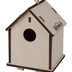 Merkloos Vogelhuisje - 2-in-1 - houten nestkastje - 14 x 19 cm Sale