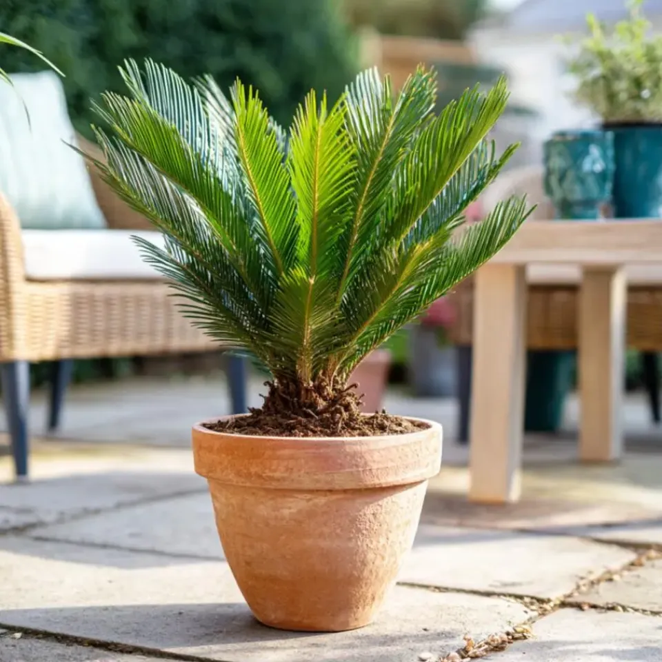 Plant in a Box Vredespalm met voeding - Set van 2 - Cycas revoluta - Hoogte 45-60cm - ⌀15cm Hot