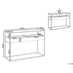 Beliani WACO - Consoletafel - Zwart - Metaal Outlet