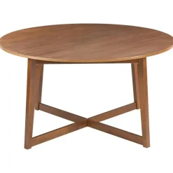 Leen Bakker WAIPORI - Eettafel - Donkere houtkleur - 140 cm - MDF Outlet