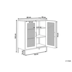 Beliani WAKATIPU - Sideboard - Wit - Staal Best