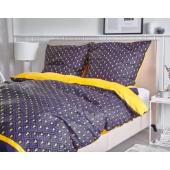 Beliani WALLINGFORD 200 - Beddengoed - Blauw - 135 x 200 cm - Katoen Discount