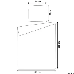 Beliani WALLINGFORD 200 - Beddengoed - Blauw - 135 x 200 cm - Katoen Discount