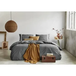 Walra - Dekbedovertrek Timeless Chic - 200x220 cm - Antraciet Best