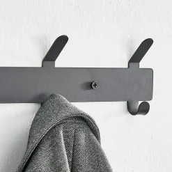 ACAZA Wand Kapstok in Metaal, Hangende Muurkapstok van 49 cm Lang met 10 Haken, Zwart Online