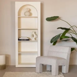 Giga Meubel Wandkast Beige - 5-Vakken - 80x38x210cm - Fien New