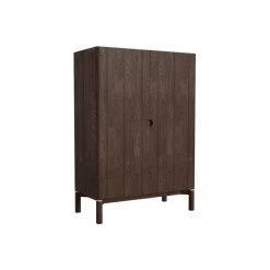 Giga Living Wandkast Donkerbruin Eikenhout - 90x46x130cm - Arun Discount