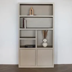 Giga Meubel Wandkast Hardhout Beige - 120x45x220cm - Xander Sale