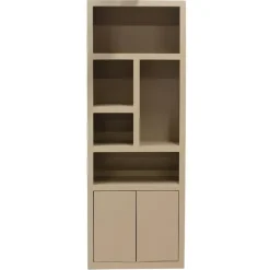 Giga Meubel Wandkast Hardhout Beige - 80x45x220cm - Xander Sale