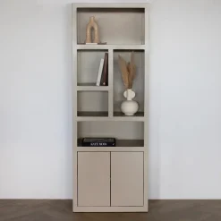 Giga Meubel Wandkast Hardhout Beige - 80x45x220cm - Xander Sale