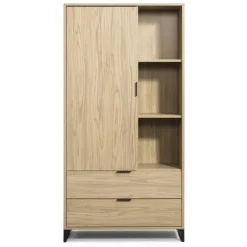 Leen Bakker Wandkast Lucca - eikenkleur - 190x95x40 cm Best