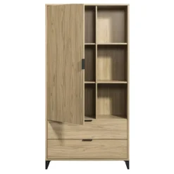 Leen Bakker Wandkast Lucca - eikenkleur - 190x95x40 cm Best