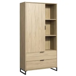 Leen Bakker Wandkast Lucca - eikenkleur - 190x95x40 cm Best