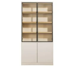 Leen Bakker Wandkast Virgil - zand - 220x110x40 cm