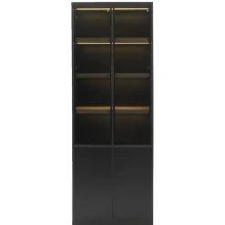 Leen Bakker Wandkast Virgil - zwart - 220x80x40 cm Sale