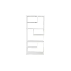 Fjôrd Wandkast Wit Staal - 85x35x190cm - Staal Online