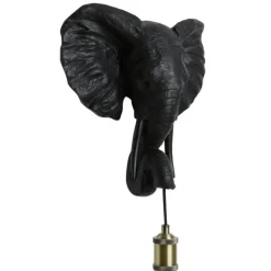 Light & Living Wandlamp Elephant - Zwart - 35x13x36cm Sale