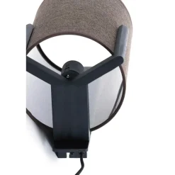 Light & Living Wandlamp Litto - Mat zwart - 22x18x36cm Clearance