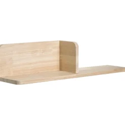 Leen Bakker Wandplank Mick naturel rubberwood - 14x60x14 cm Best