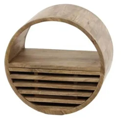 Emob Wandplank Wes ø40cm x25cm-zandkleurig mangohout Outlet