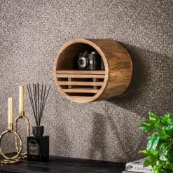 Emob Wandplank Wes ø30x25 cm-zandkleurig mangohout Hot