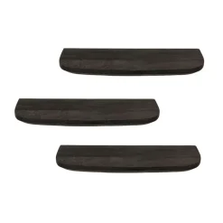 StarFurn Wandplank Zwart - Set van 3 - 60x20x15cm - Gusta Online