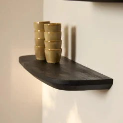 StarFurn Wandplank Zwart - Set van 3 - 60x20x15cm - Gusta Online